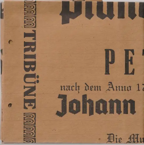 Tribüne Berlin: Programmheft Peter Hacks DAS JAHRMARKTSFEST ZU PLUNDERSWEILERN 1977. 