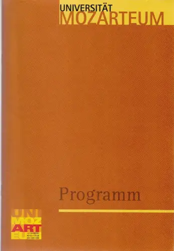 Universität Mozarteum Wien: Programmheft Manfred Trojahn LIMONEN AUS SIZILIEN 5. Mai 2015. 