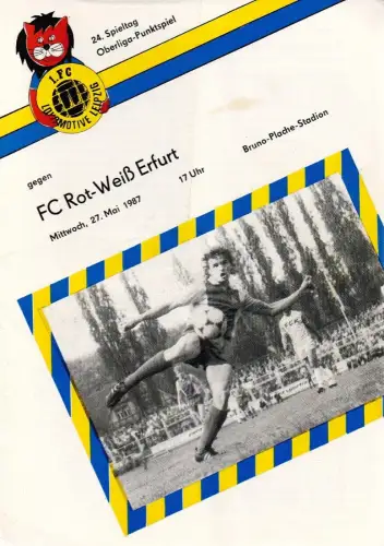 1. FC Lokomotive Leipzig: Programmheft 1. FC Lokomotive Leipzig gegen FC Rot-Weiß Erfurt 27. Mai 1987. 