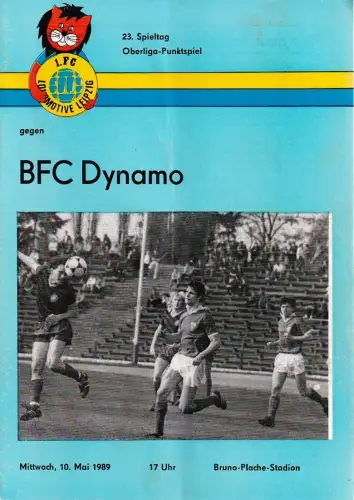 1. FC Lokomotive Leipzig: Programmheft 1. FC Lokomotive Leipzig gegen BFC Dynamo 10. Mai 1989. 