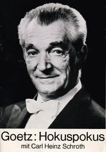 Schweizer Theater-Gastspiele, Günther Fuhrmann: Programmheft Curt Goetz HOKUSPOKUS Tournee 7. November 1970 bis 10. März 1971. 