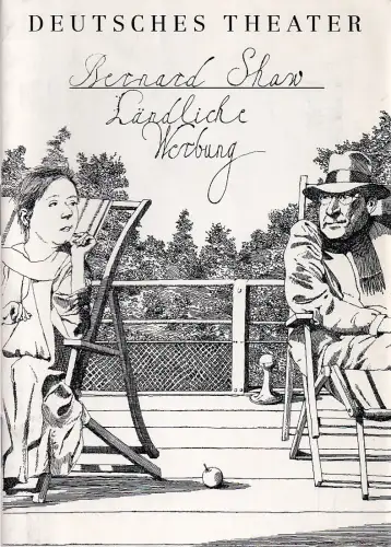 Kammerspiele Deutsches Theater, Dieter Mann, Maik Hamburger, Heinz Rohloff: Programmheft Bernard Shaw LÄNDLICHE WERBUNG Premiere 8. März 1991 Spielzeit 1990 / 91. 