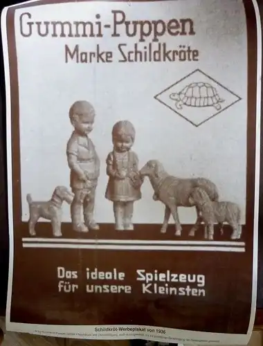  seltenes Werbeplakat von Schildkröt, Nachdruck um 1980
