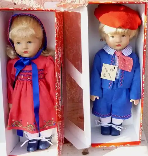 Puppen Käthe Kruse: Erika und Rolf, Wiederauflage Du Mein 1926-31, limitiert 600 St. 1993