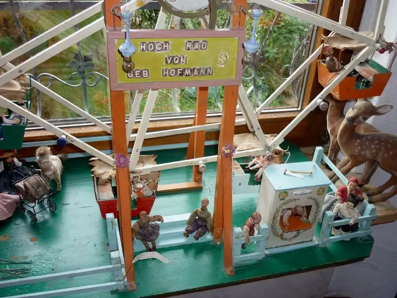 großes, antikes Riesenrad für Puppenstuben-Puppen, einmalige Dekoration für Schaufenster, Ausstellungen usw. 2