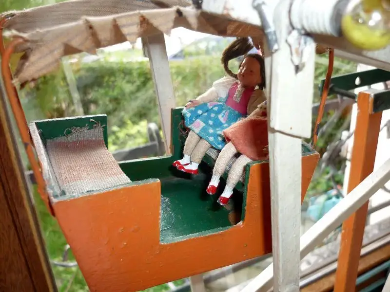 großes, antikes Riesenrad für Puppenstuben-Puppen, einmalige Dekoration für Schaufenster, Ausstellungen usw. 3