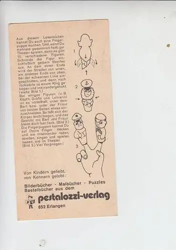 LESEZEICHEN - FINGERPUPPE - Pestalozzi-Verlag, Erlangen