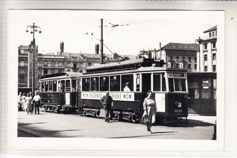 HAMBURG ~1945 Mönckebergstrasse Tram Strassenbahn Leute alte Postkarte