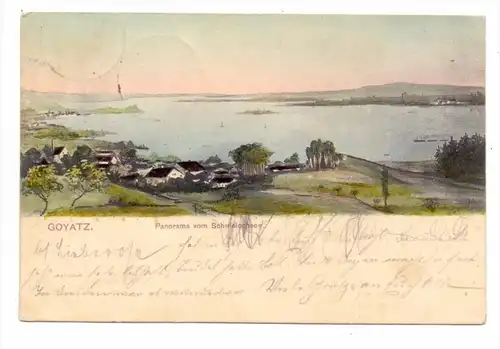 0-7551 GOYATZ, Panorama vom Schwielochsee, 1905, color