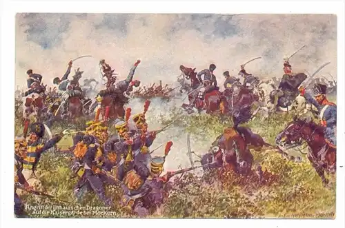 0-3272 MÖCKERN, Schlacht bei Möckern, Angriff der Litauischen Dragoner auf die Kaisergarde