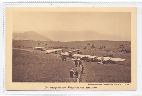 SEGELFLUGZEUG / Sailplane / Planeur / Alliante / Zweefvliegtuig - Wasserkuppe, Rhön-Segelflug 1923, Die erfolgreichsten