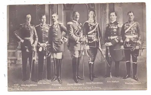 MONARCHIE DEUTSCHLAND, Kaiser Wilhelm II und seine Söhne
