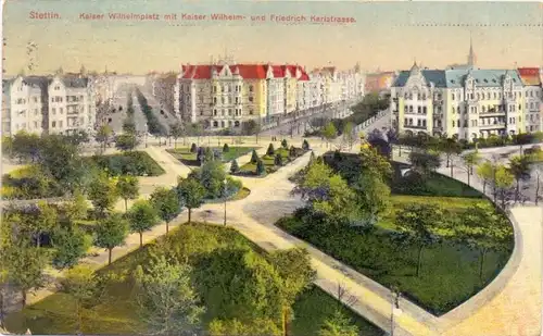 POMMERN - STETTIN / SZCZECIN, Kaiser Wilhelm Platz, 1913