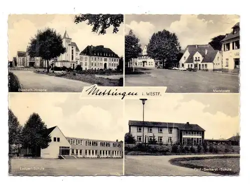 4532 METTINGEN, Elisabeth-Hospital, Ludgeri-Schule, Marktplatz, Paul-Gerhardt-Schule