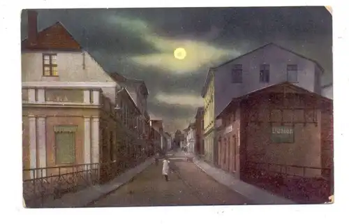 POMMERN - RÜGENWALDE / DARLOWO, Lange Strasse, Mondschein-Karte, Ecken leicht berieben