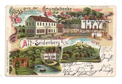 NIEDERSCHLESIEN - SCHÖNBERG - ALT-SEIDENBERG / SULIKOW-STAY ZAWIDOW, Litho, Gruss aus der Grundschenke