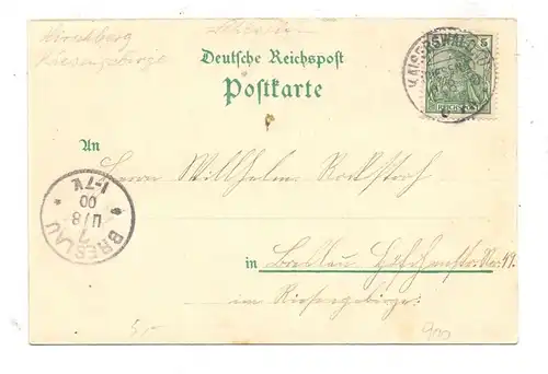 NIEDER-SCHLESIEN - KAISERSWALDAU / OKMIANY, Lithographie 1900, Gesamtansicht