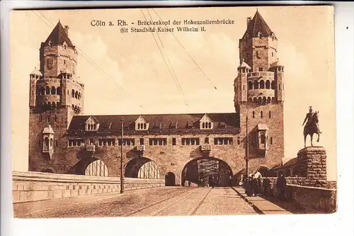5000 KÖLN, Hohenzollernbrücke, Brückenkopf, Standbild Kaiser Wilhelm II.
