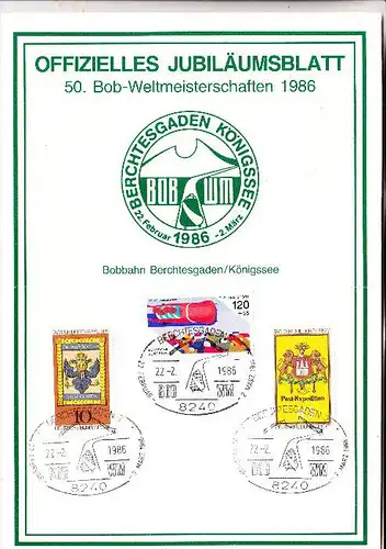 SPORT - WINTERSPORT - BOB - Jubiläumsblatt 50. BOB-WM 1986, Berchtesgaden - Königssee