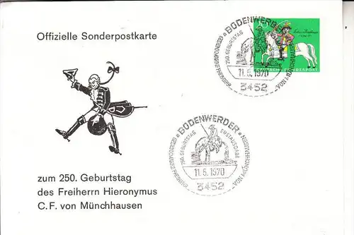 MÄRCHEN & SAGEN, Freiherr von Münchhausen, Sonderpostkarte mit Sonderstempel