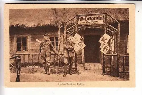MILITÄR - 1.Weltkrieg, LJUBIAS, Feldbuchhandlung der Bug - Armee, 1918, deutsche Feldpost - Bibliothek