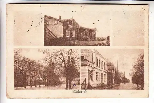 4230 WESEL - BÜDERICH, Kirche, Strassenansicht, Bahnhof, 1921