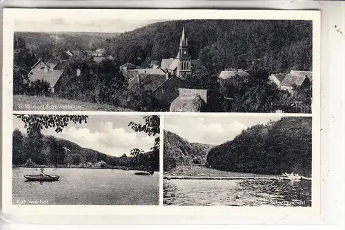 5190 STOLBERG - SCHEVENHÜTTE, Ortsansicht, Kahnweiher, Schwimmbad, 195...