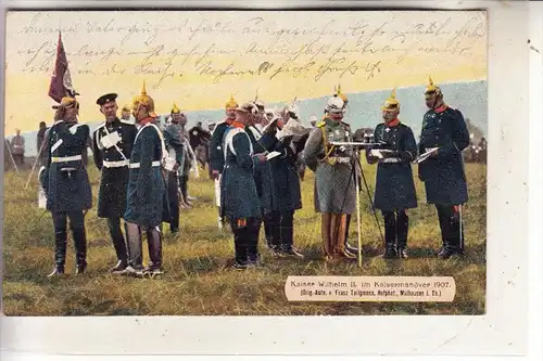 MONARCHIE - DEUTSCHLAND, Kaiser Wilhelm II, kaisermanöver 1907, Mühlhausen/Thüringen, color