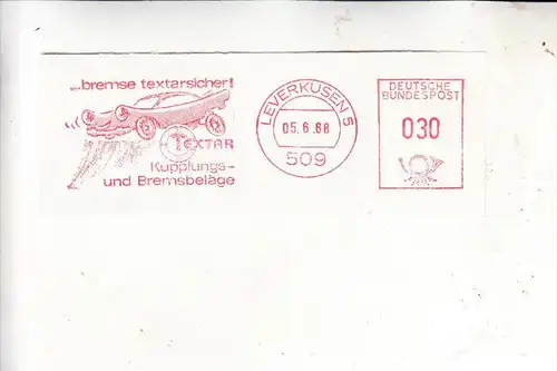 5090 LEVERKUSEN - FIXHEIDE, TEXTAR Bremsbeläge, Maschinenstempel 1968
