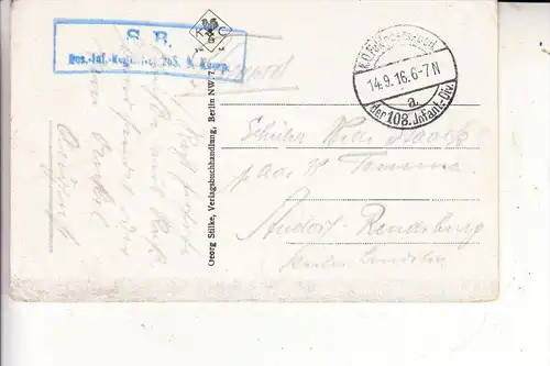 WEISSRUSSLAND - BREST-LITOWSK, Die brennende Zitadelle, 1916, deutsche Feldpost