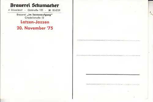 4000 DÜSSELDORF, Brauerei Schumacher, Latzen-Jazzen 1975