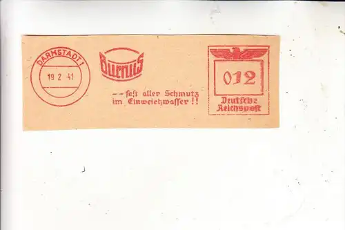 6100 DARMSTADT, BURNUS Waschmittel, 1941, Maschinenstempel