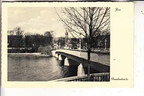 0-6900 JENA, Paradiesbrücke, Landpoststempel "Laasdorf über Stadtroda"