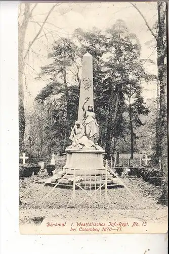 F 57530 COINCY / COLOMBEY, Denkmal 1.westfälische s Inf. Regt. Nr. 3, 1870-71