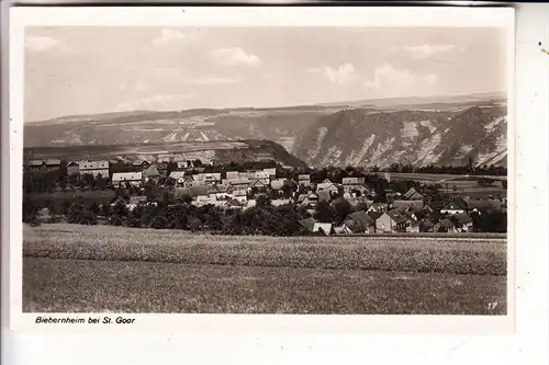 5401 SANKT GOAR - BIEBERNHEIM, Ortsansicht, rücks. kl. Fleck