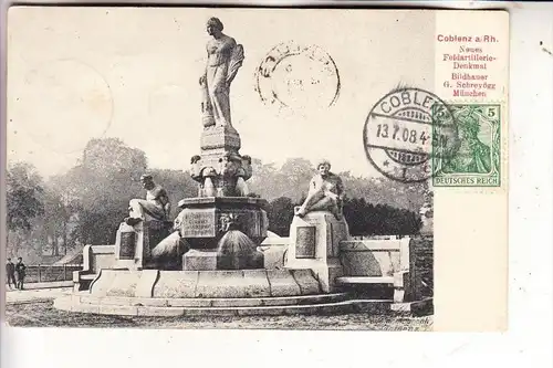 5400 KOBLENZ, Neues Feldartillerie Denkmal, Bildhauer G.Schreyögg - München, 1907