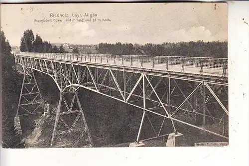 8999 MAIERHÖFEN - RIEDHOLZ, Argentobelbrücke, 1911, kl. Knick