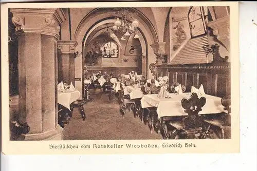 6200 WIESBADEN, Ratskeller, Bierställchen, 1922