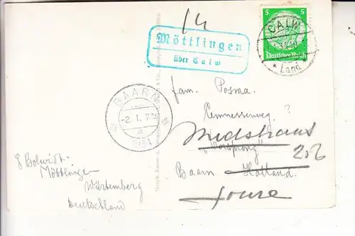 7263 BAD LIEBENZELL, Panorama, 1934, Landpoststempel "Möttlingen über Calw"