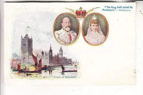 MONARCHIE - ENGLAND - EDWARD VII, Krönungssouvernir, 1902, kl. Randmangel