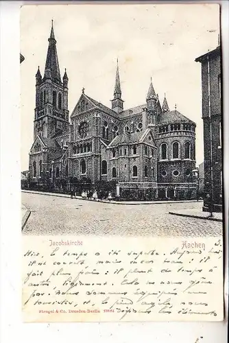 5100 AACHEN, Jacobskirche, 1902, Verlag: Stengel