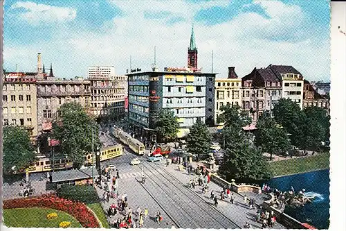 4000 DÜSSELDORF, Corneliusplatz, Auto BMW Isetta, Tram