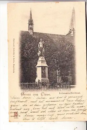 4190 KLEVE, Lohengrin Denkmal, , ca. 1905, ungeteilte Rückseite