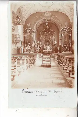 7895 KLETTGAU - RIEDERN am Sand, Kirche, Innenansicht, Photo-AK, 1907