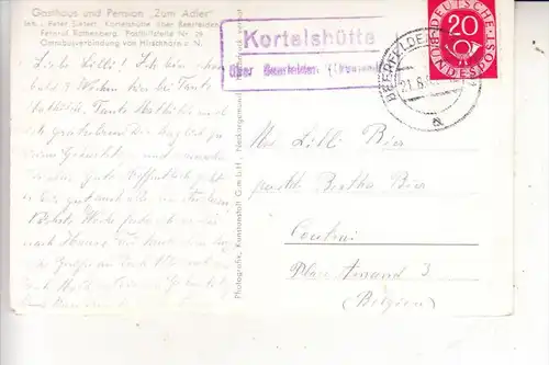 6121 ROTHENBERG - KORTELSHÜTTE, Panorama, Landpoststempel "Kortelshütte über Beerfelden (Odenwald)"