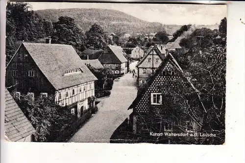0-8802 GROSSSCHÖNAU - WALTERSDORF, Strassenpartie, 1957, kl. Druckstelle