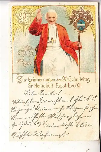 CHRISTENTUM - PAPST - Papst LEO XIII, 90. Geburtstag, 1900