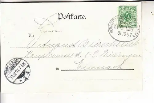 0-6100 MEININGEN, Schloß Landsberg, 1897, Bahnpost