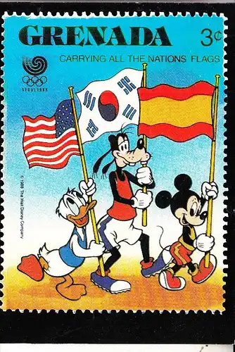 DISNEY / postcard Grenada stamp