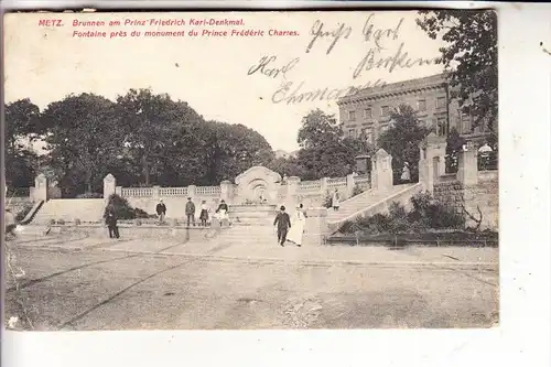 F 57000 METZ, Brunnen am Prinz Friedrich Karl - Denkmal, 1908, Frings & Garms - Bernhoeft-Lux., Druckstelle